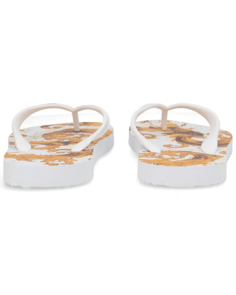 Versace Jeans Logo-Strap Thong Sandal — White White