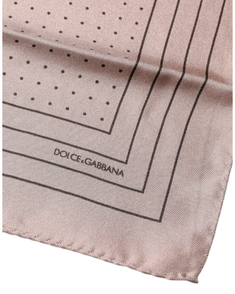 Dolce & Gabbana Polka Dot Silk Handkerchief — Pink Pink