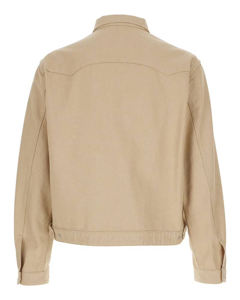 Dsquared2 Men's Jacket Cotton Beige Coat Beige