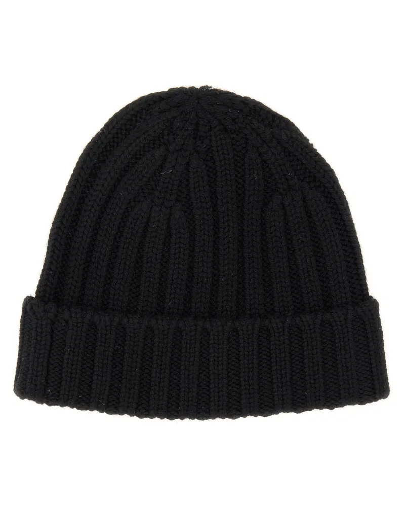 ASPESI 1C01_V10801241 Virgin Wool Beanie — Black Black