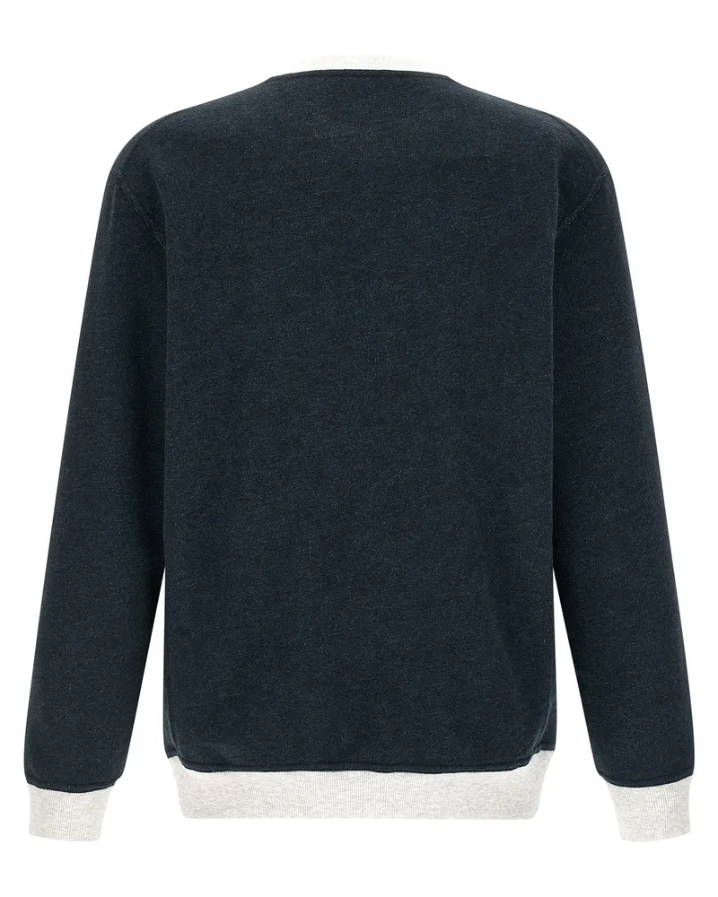 Brunello Cucinelli Men Blue Cotton Sweatshirt Clothing Navy