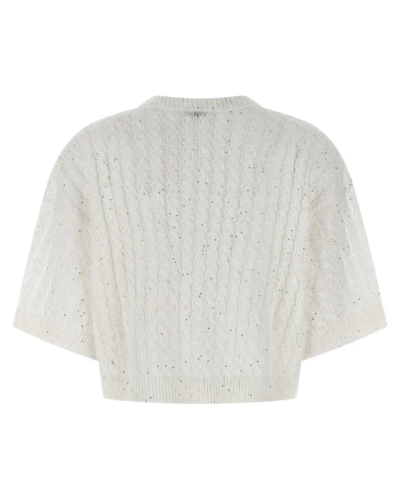 Brunello Cucinelli Women's White Linen Cardigan Clothing White