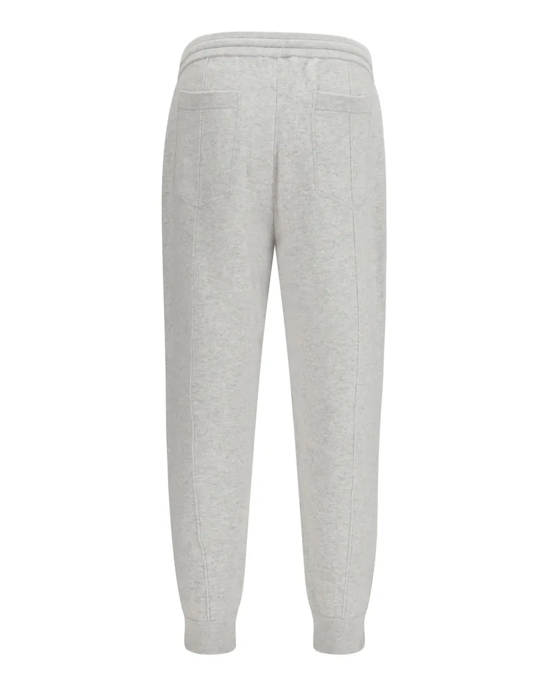 Brunello Cucinelli Double-Knit Cashmere Joggers — Gray Gray
