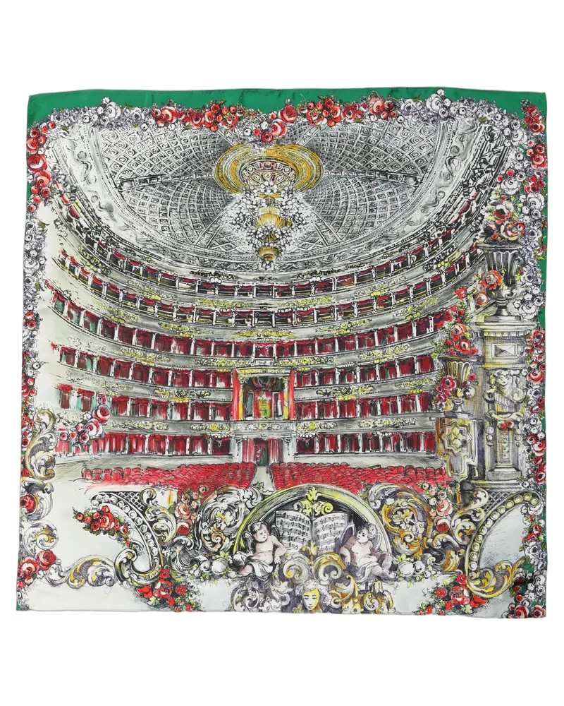 Dolce & Gabbana Piero Fornasetti Printed Silk Scarf — Multicolor Multicolor