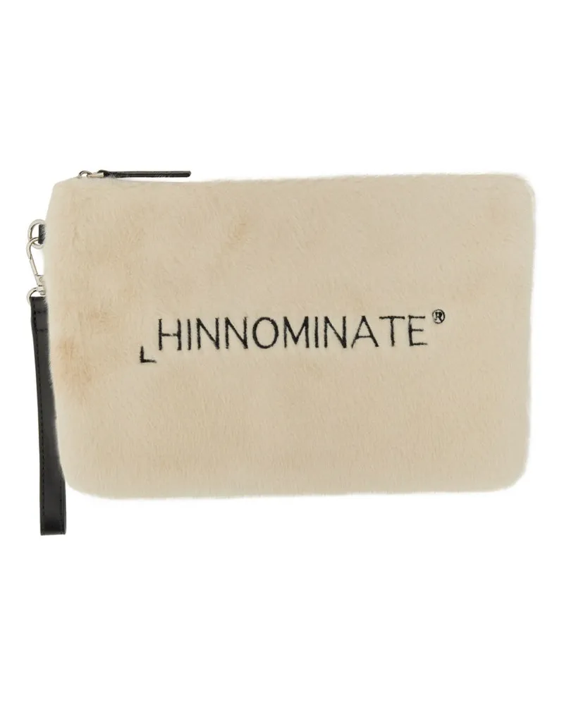 HINNOMINATE Logo-Detailed Clutch — White White
