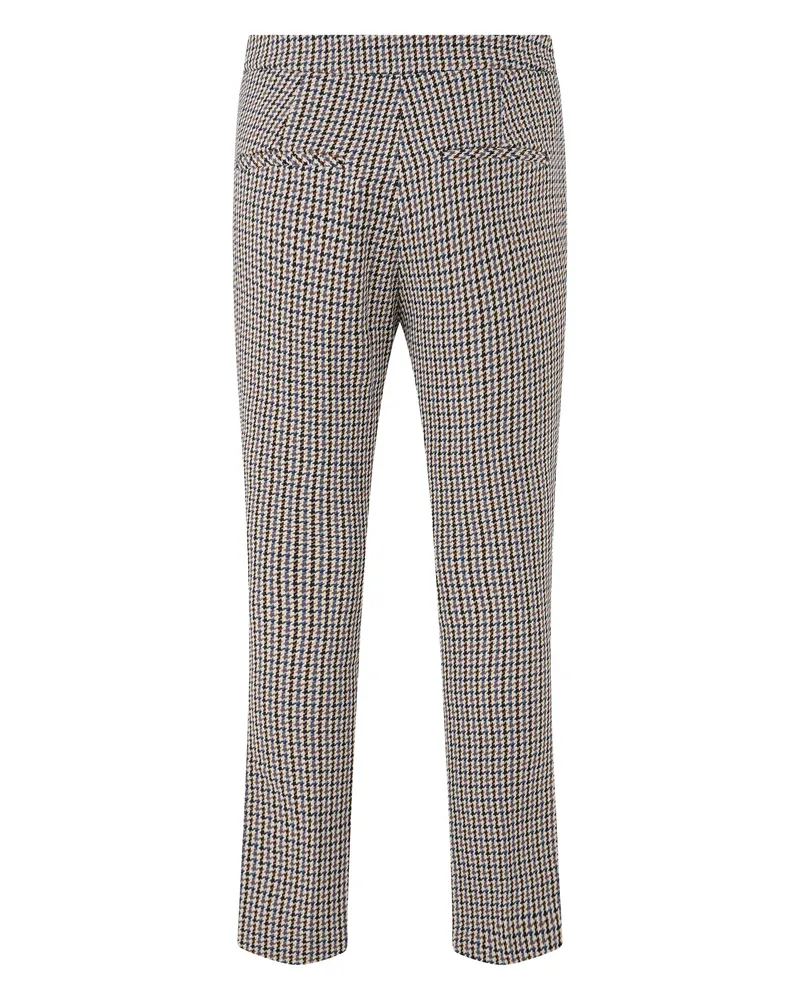 Veronica Beard Patterned Twill Trousers — Navy 