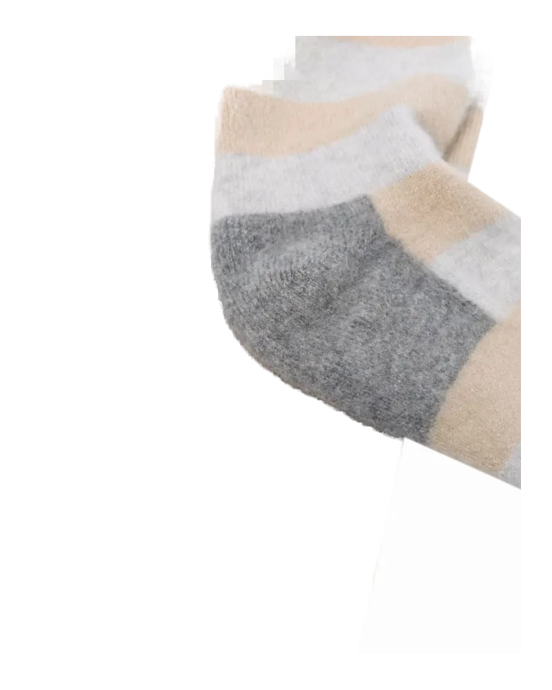 Fedeli Women's Stripe-Pattern Socks Aw21 M Beige