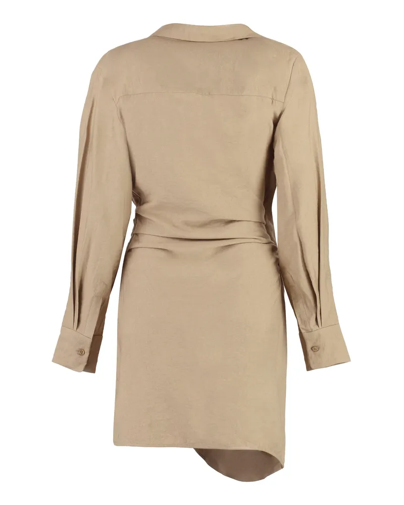 Jacquemus Women's Dress Bahia Beige Polyamide Beige