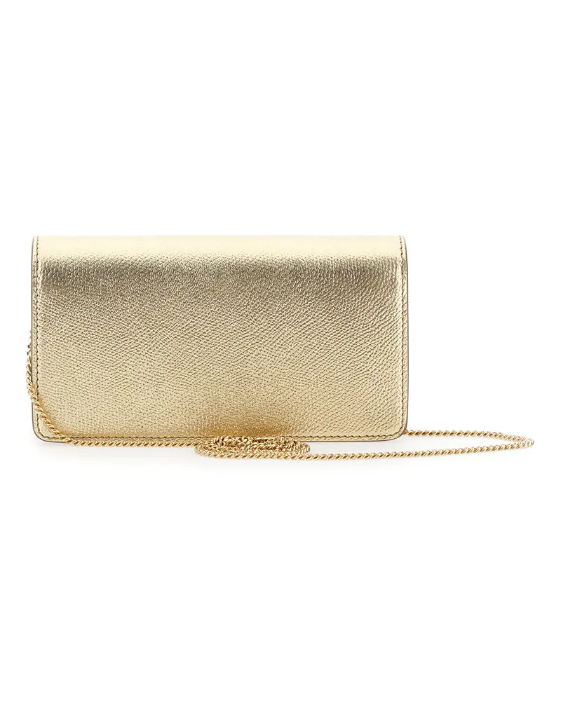 Valentino Garavani Women's Mini Bag Vlogo Metallic Leather Calf Gold