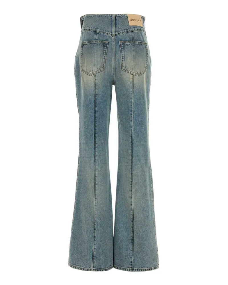 Alexander McQueen Women's Denim Jeans Lightbluewash Exterior: Cotton Pantaloni Trousers Blue