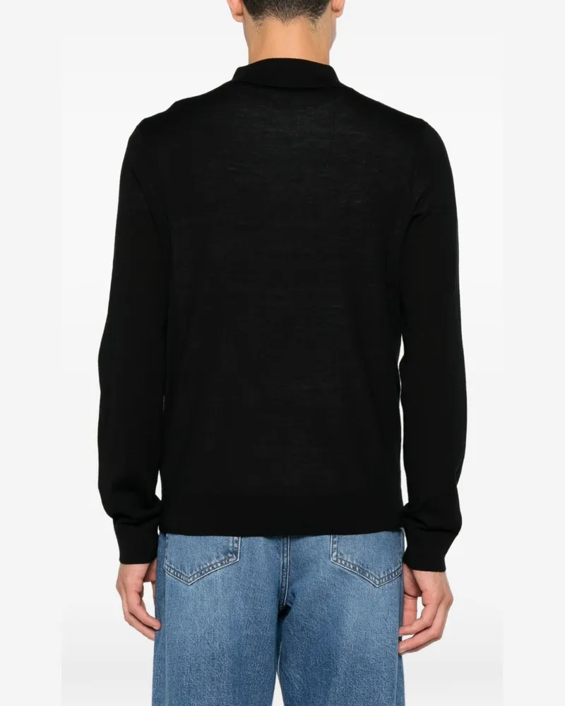 Paul Smith Wool Polo Shirt — Black Black