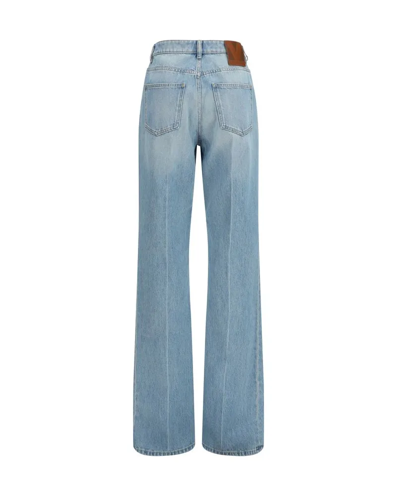 Valentino Garavani Women's Blue Cotton Jeans Denim Clothing Blue