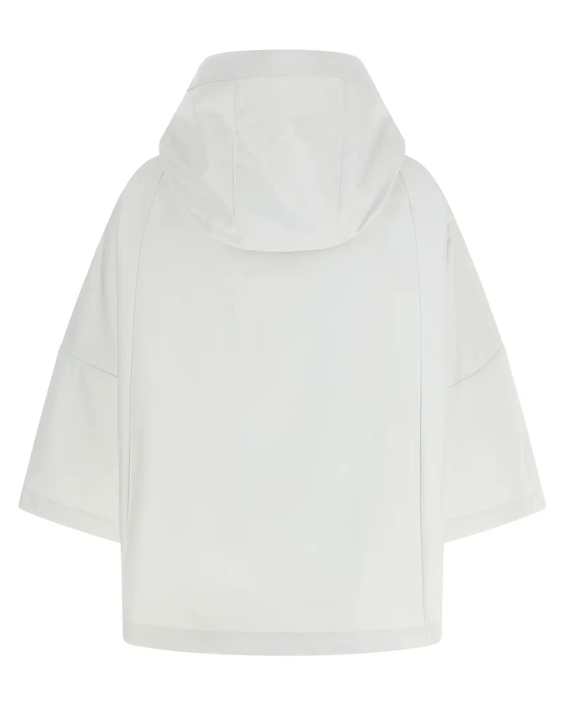 MOORER Water-Repellent Technical Fabric Raincoat — White White