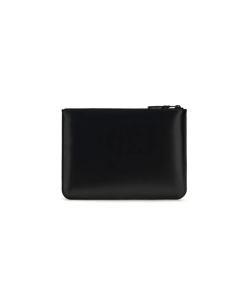 Comme des Garçons Men's Black Calf Leather Bos Taurus Wallet Black