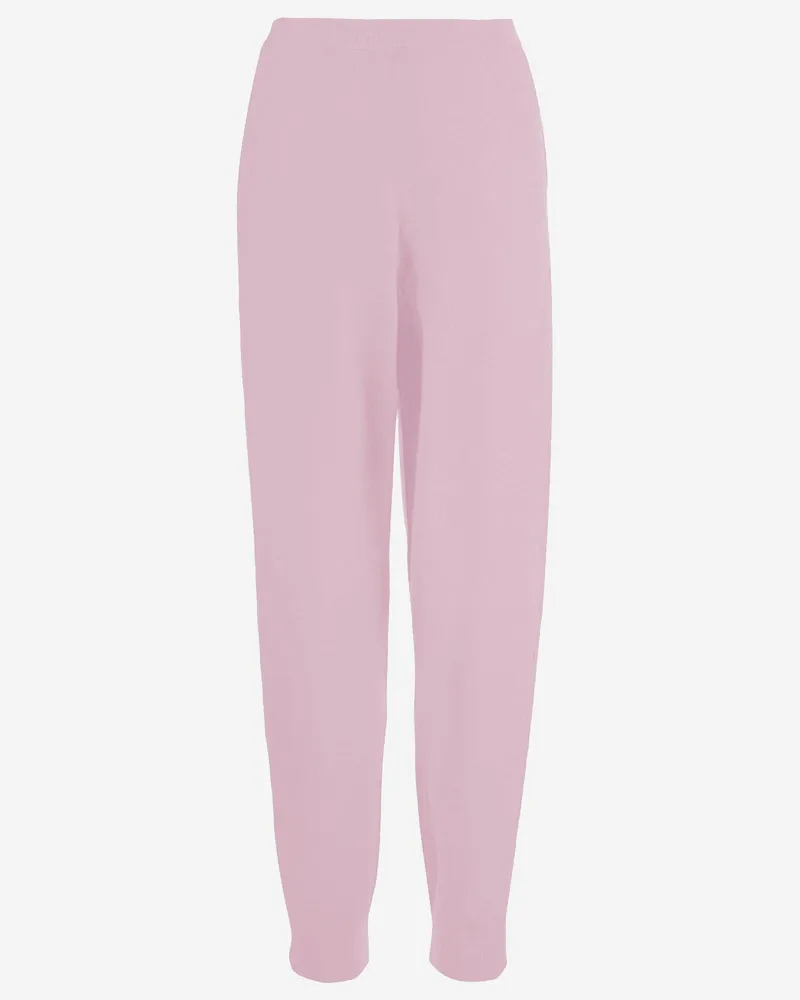 ALLUDE Women's Wool And Cashmere Trousers Pink Virgin Pink