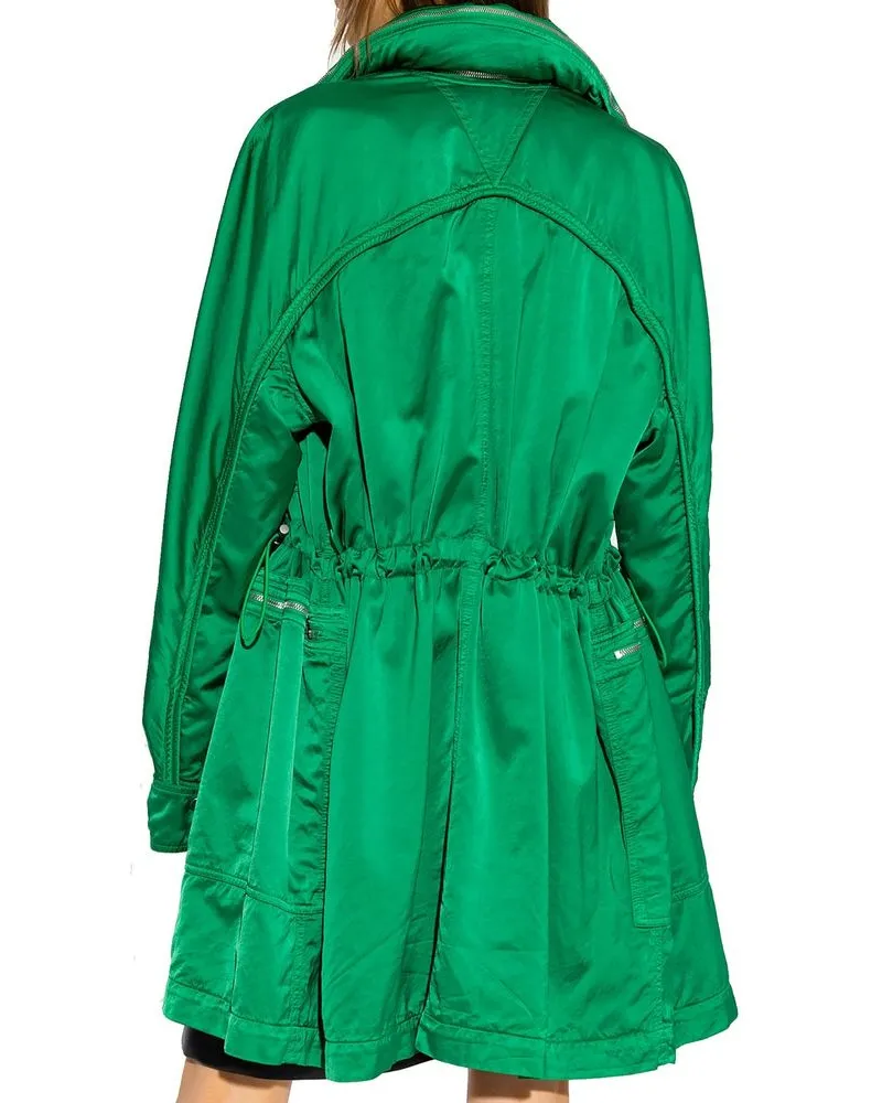 Bottega Veneta Women Bicolor Cotton Parka Clothing Green