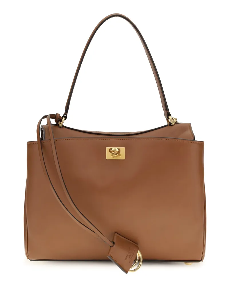 Balenciaga Women's Shoulder Bag Rodeo New Tan Calf Leather (bos Taurus Brown