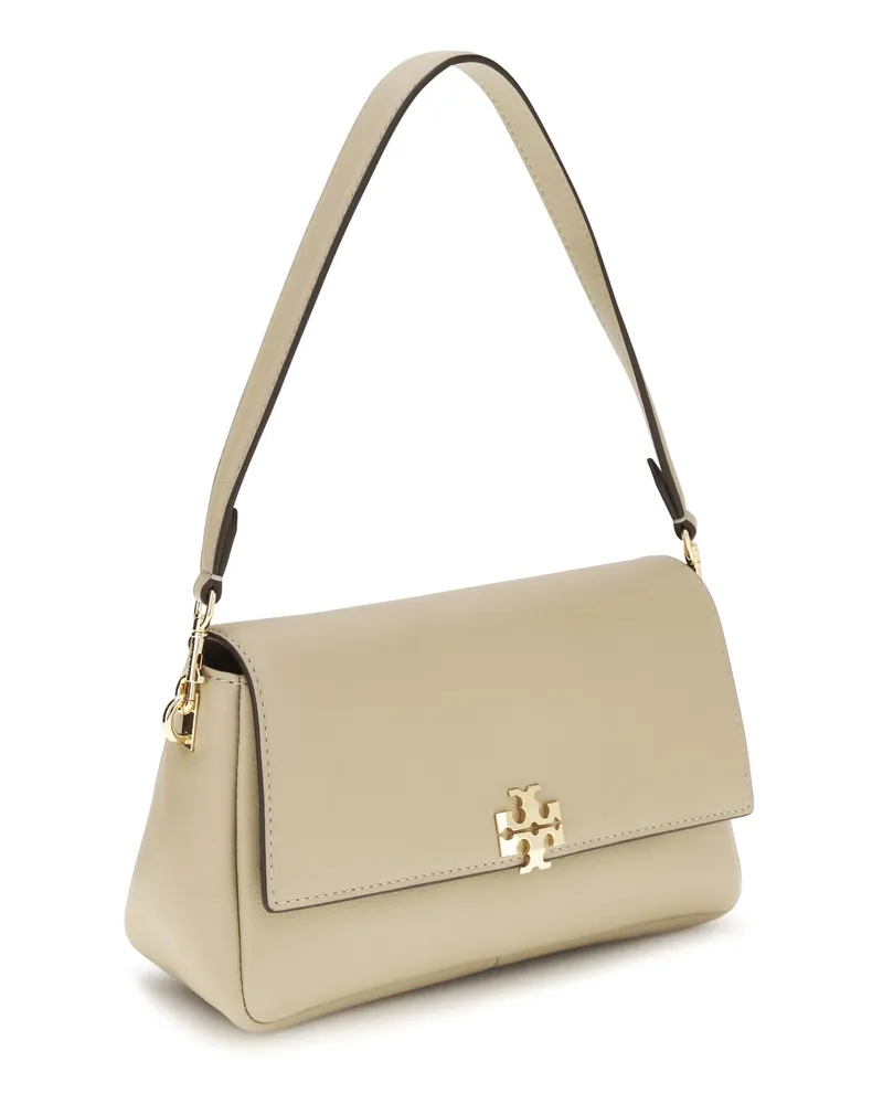 Tory Burch Women's Small Charlie Shoulder Bag Soft Cement Calf Leather Bos Taurus Beige