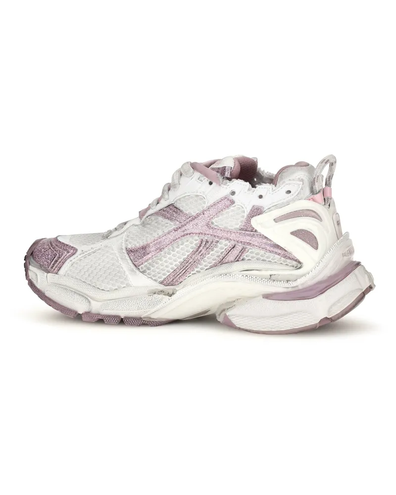 Balenciaga Women's Runner Glitter Sneakers White - Lilac Pink White