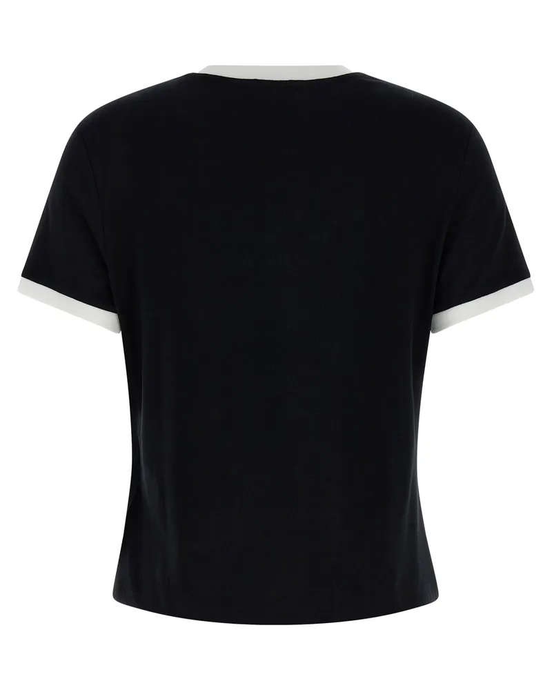 Versace Women's Bicolor Viscose T-Shirt Black
