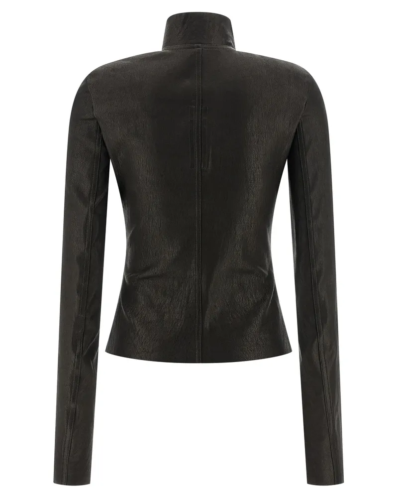 Rick Owens Women's Black Lamb Leather Jacket Clothing Black