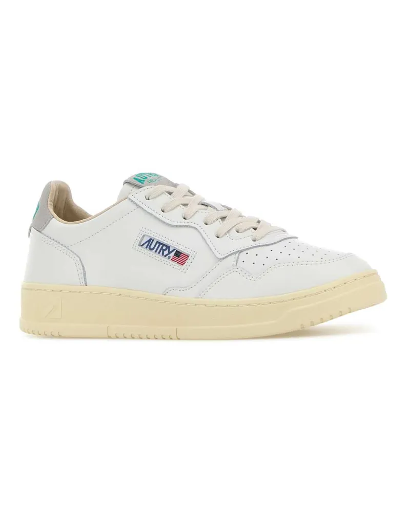 AUTRY Men's White Leather Medalist Sneakers Leasuecollegwhtnuvole White