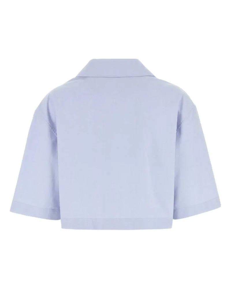 Givenchy Women's Powder Blue Cotton Shirt Babyblue Exterior: Camicie Blue