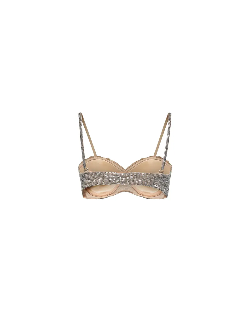 Giuseppe di Morabito Women's Silver Crystal Balconette Bra Polyamide Tops Top Silver