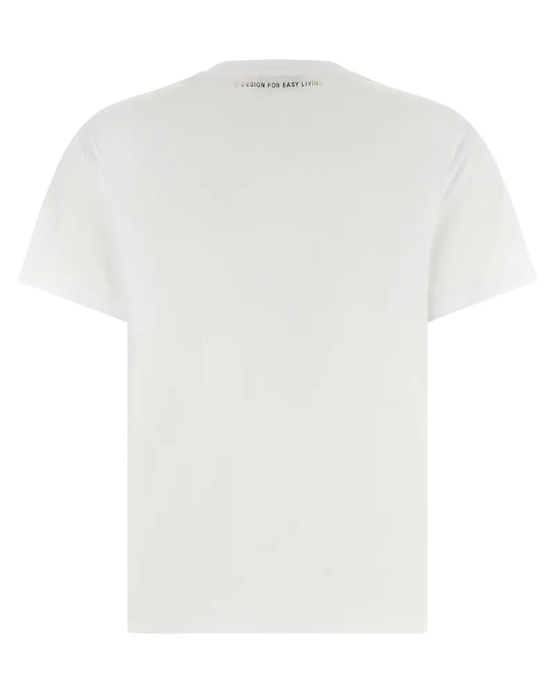 Max Mara Max Mara Logo-Laminated Cotton T-Shirt — White White