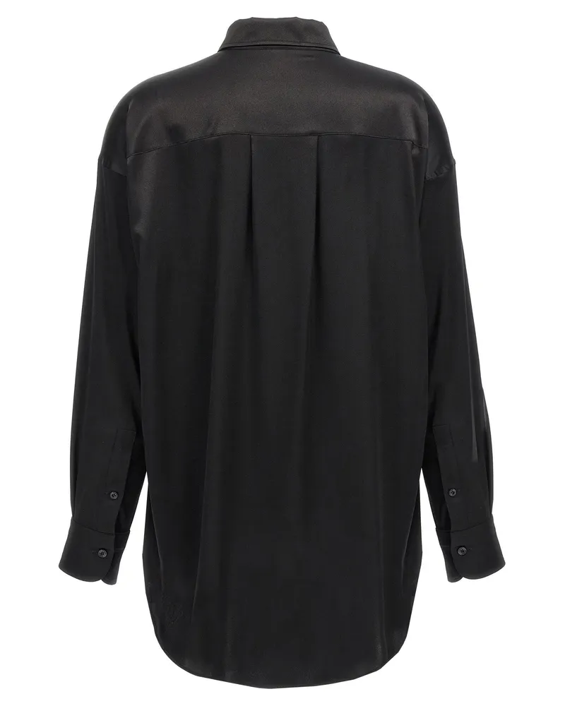 Tom Ford Silk Satin Blouse — Black Black