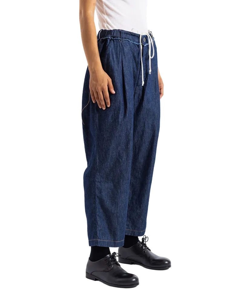 COTTLE Women's Jean Gurkha Denim 8oz Indigo Foncé Blue Blue