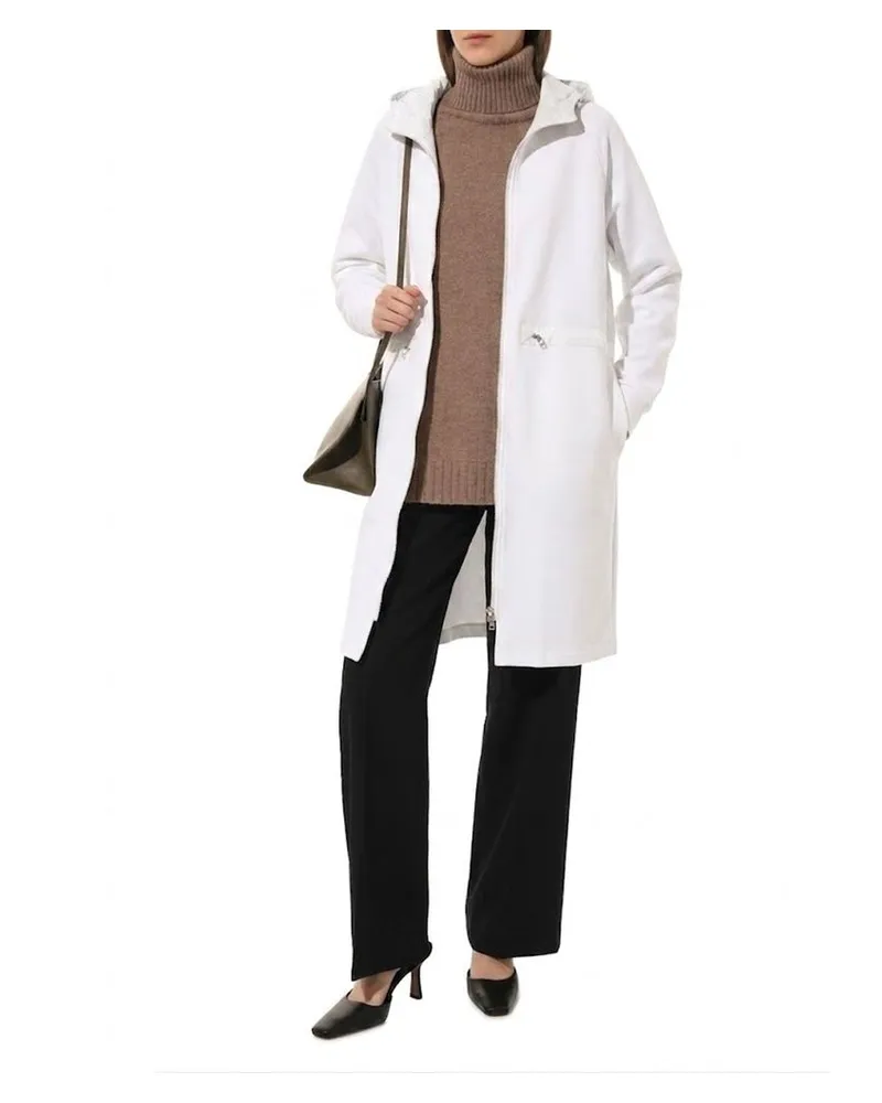 Herno Women's White Cotton Coat Clothing White