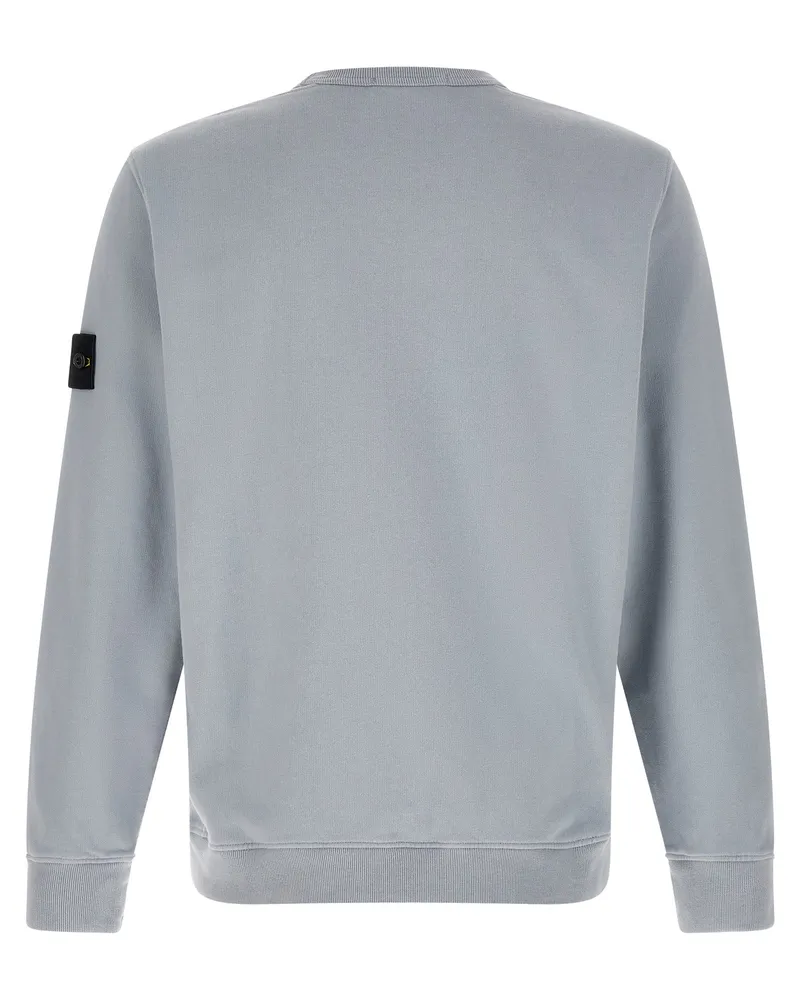 Stone Island Crewneck Cotton Sweatshirt — Gray Gray