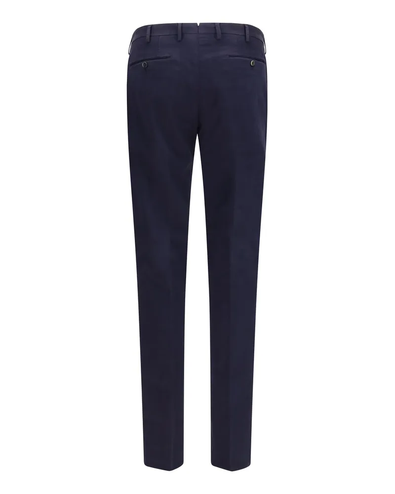 PT TORINO Men's Cotton Pants Blu Notte Elastane Elastane; Trousers Navy