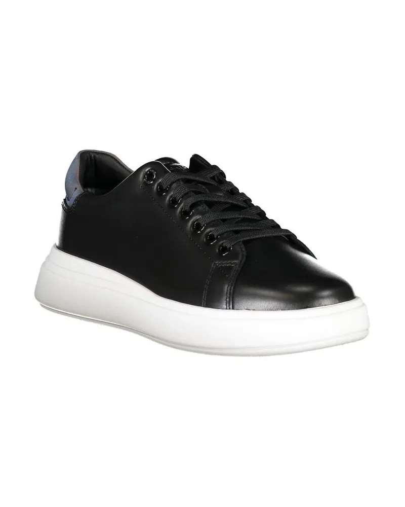 Calvin Klein Leather Sneaker — Black Black