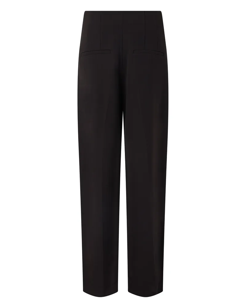 Veronica Beard High-Waisted Straight Trousers — Black Black