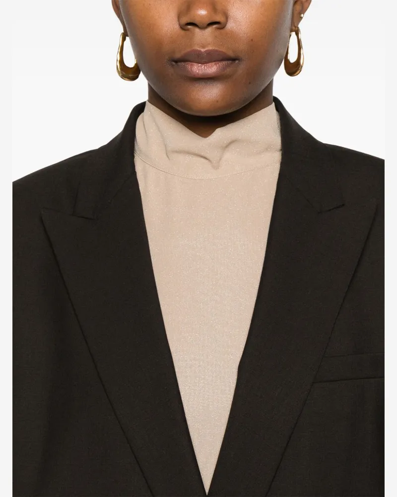 Fabiana Filippi Women's Double-Breasted Blazer Aw24 W Brown