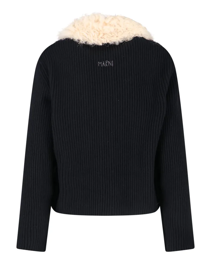 Marni Women's Sweaters Black Primary Fabric: Virgin Wool Black