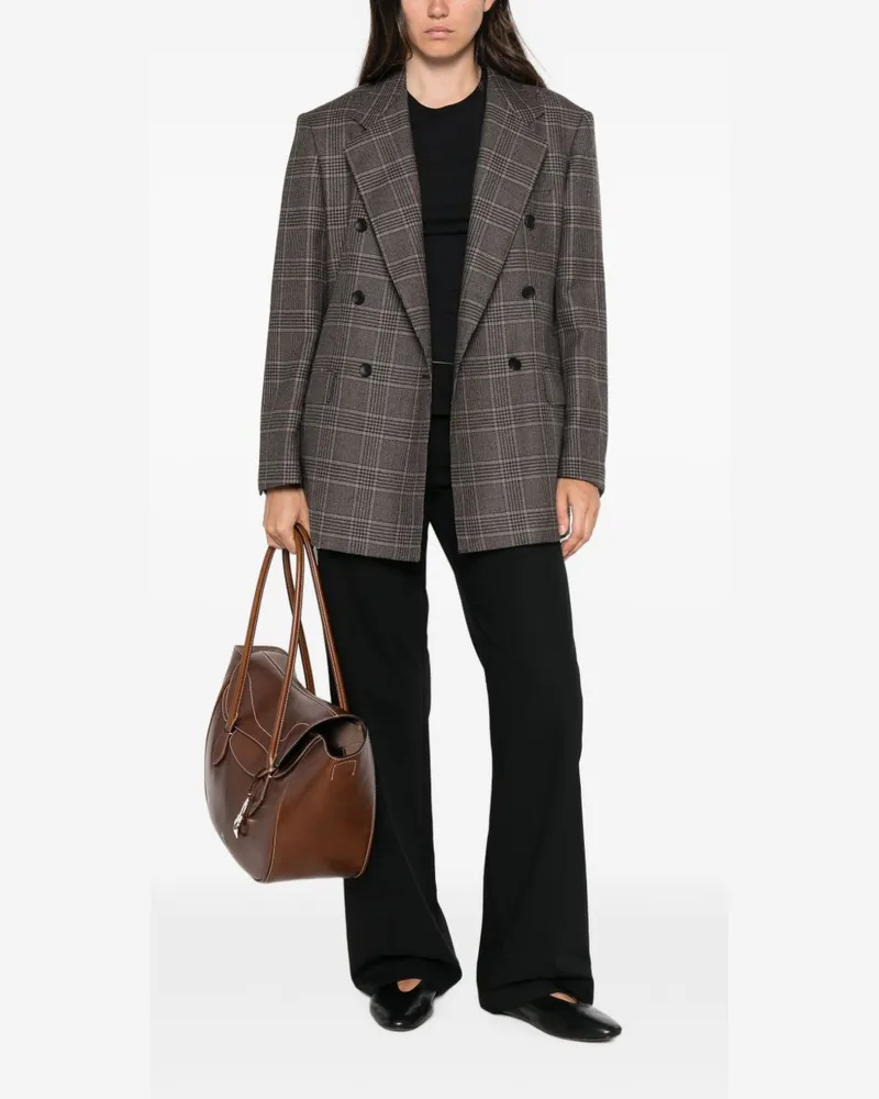 Tagliatore Grey Check Wool Blazer — Grey Grey