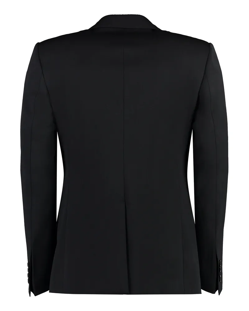 Dolce & Gabbana Men's Jacket Single-Breasted Virgin Wool Black Suit & Dinner Black