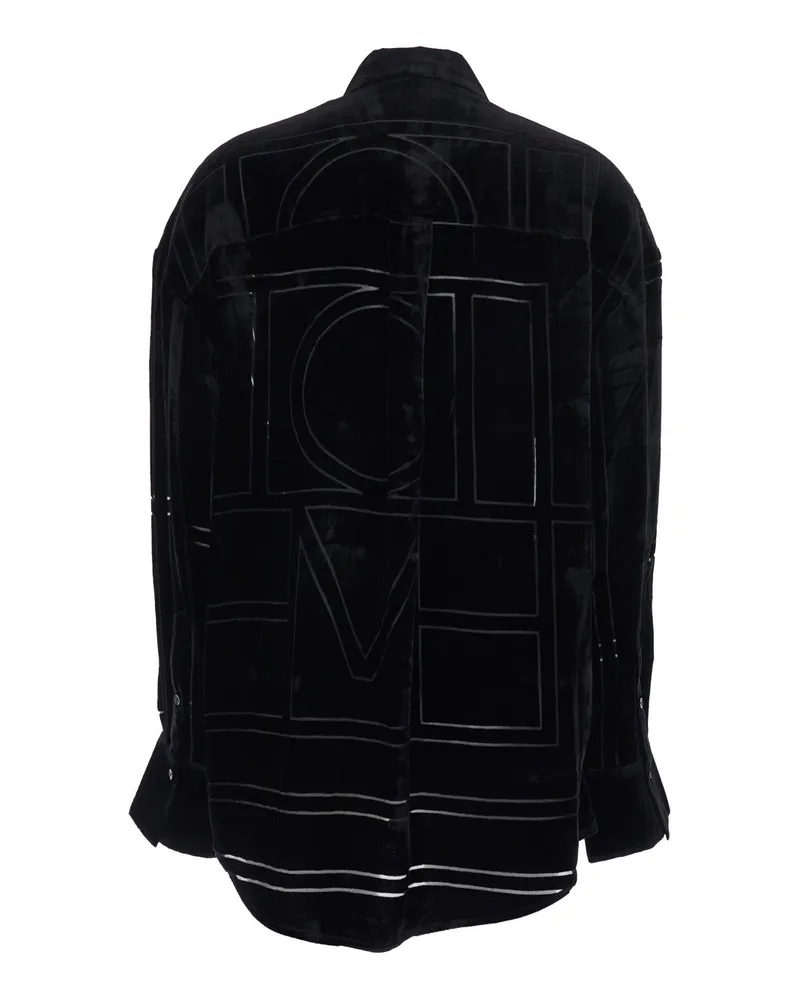 Totême Women's Shirt Velvet Black Viscose Blouses Black