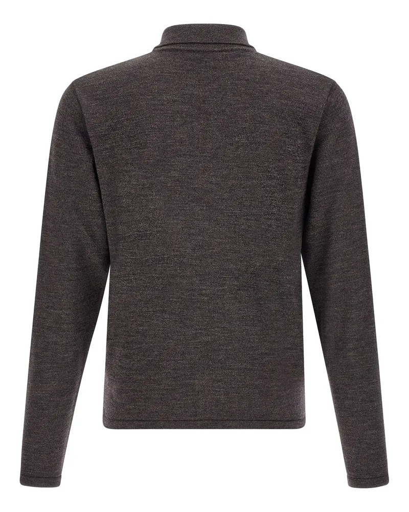 Christophe Lemaire Merino Mouliné Wool Shirt — Brown Brown