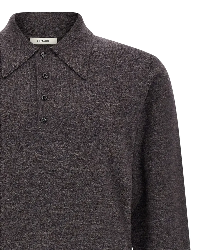 Christophe Lemaire Merino Mouliné Wool Shirt — Brown Brown