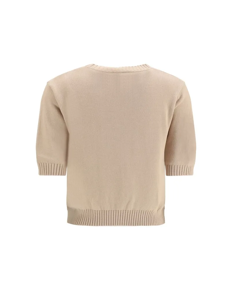 Max Mara Women's Beige Cotton Sweatshirt Clothing Beige