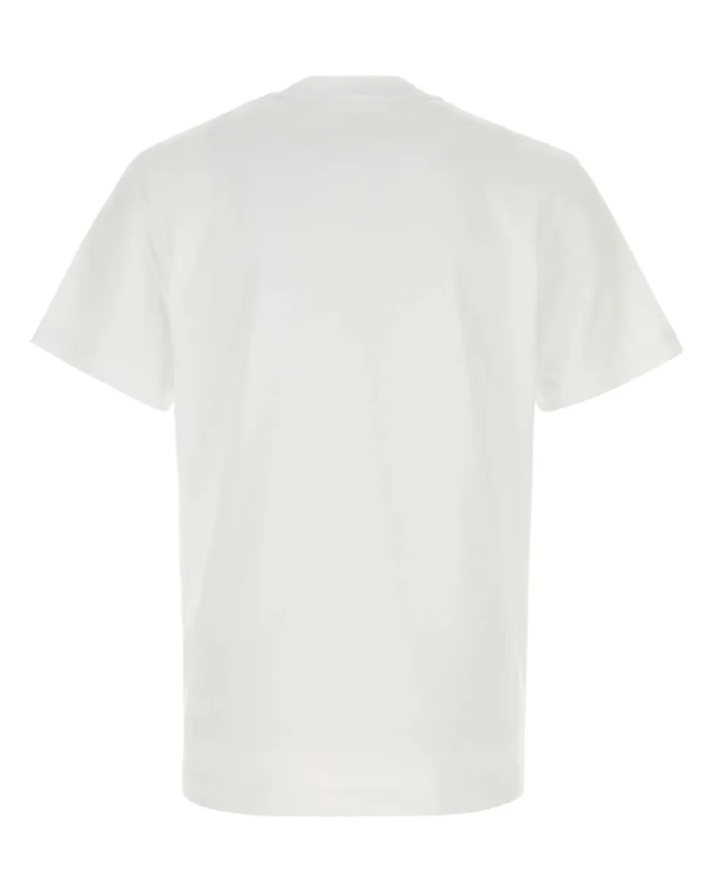 Moncler Men White Cotton T-Shirt 00a Exterior Exterior: T-shirts And Polos White