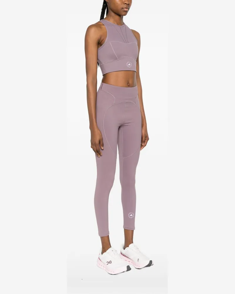 adidas Mesh-Panel Bralette Tank Top — Mauve Mauve
