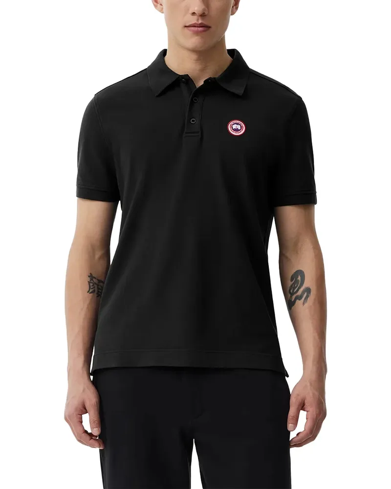 Canada Goose Cotton Piqué Polo Shirt — Black Black