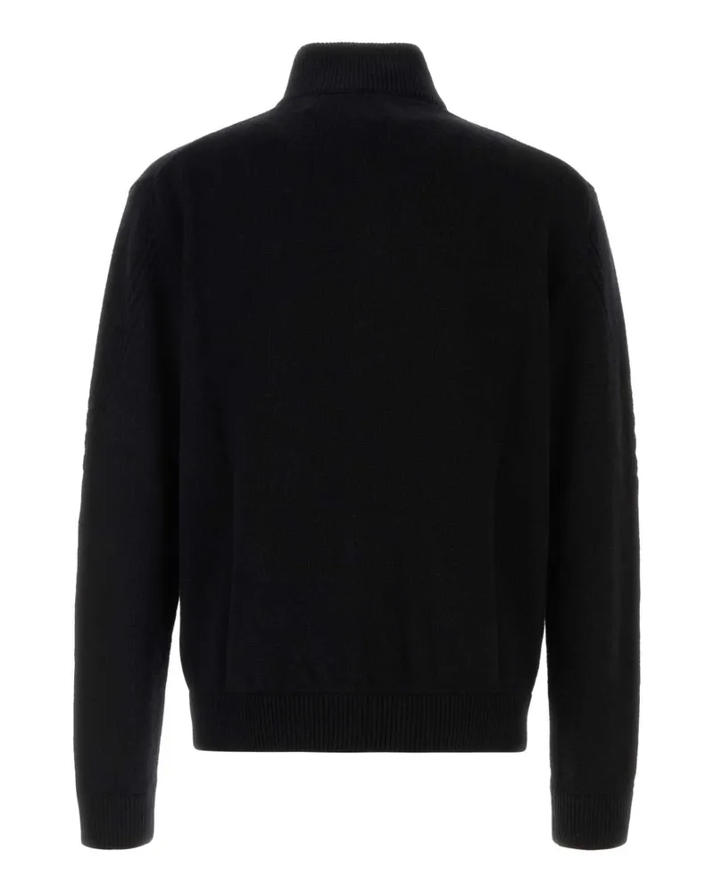 Givenchy Men's Black Wool Blend Cardigan Exterior: Cashmere Maglie Sweater Black