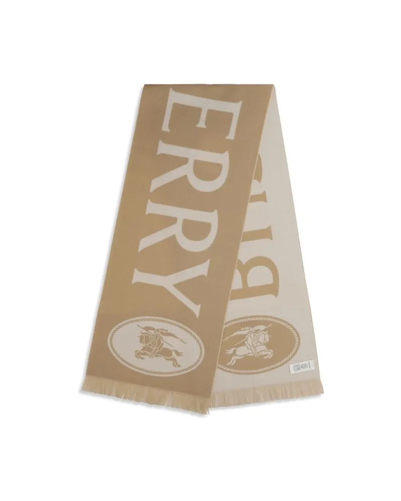 Burberry Men's Beige Wool Oves Aries Scarf Beige