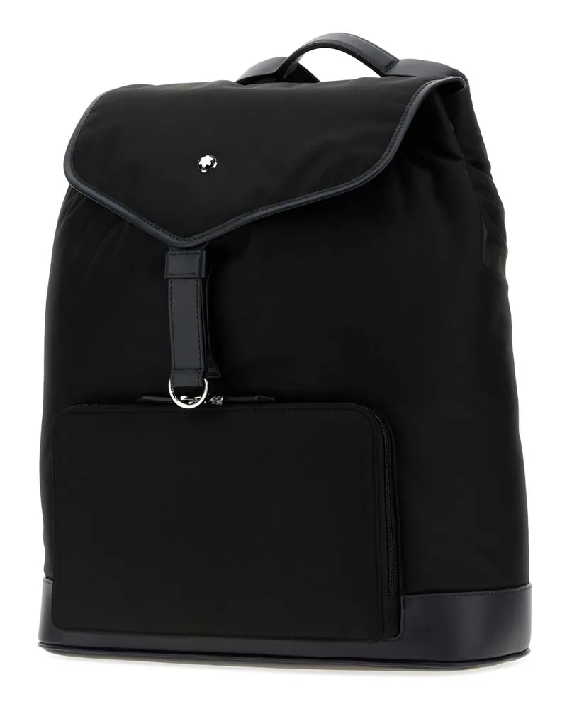 Montblanc Men's Black Canvas Backpack Zaini Black